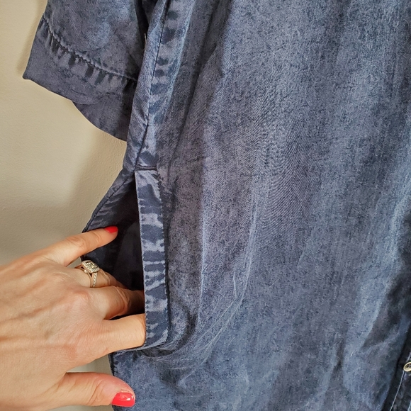 Dex Dark Blue Chambray Dress - Picture 3 of 5